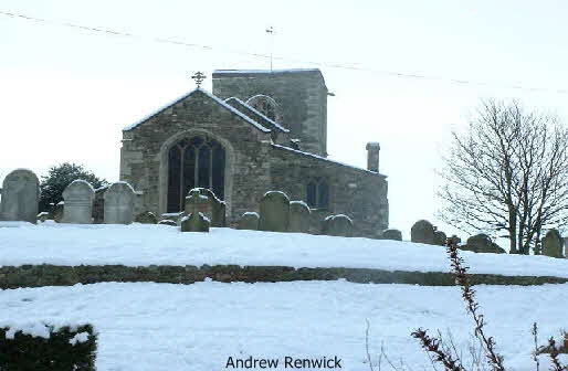 Aldbrough Church in the Snow